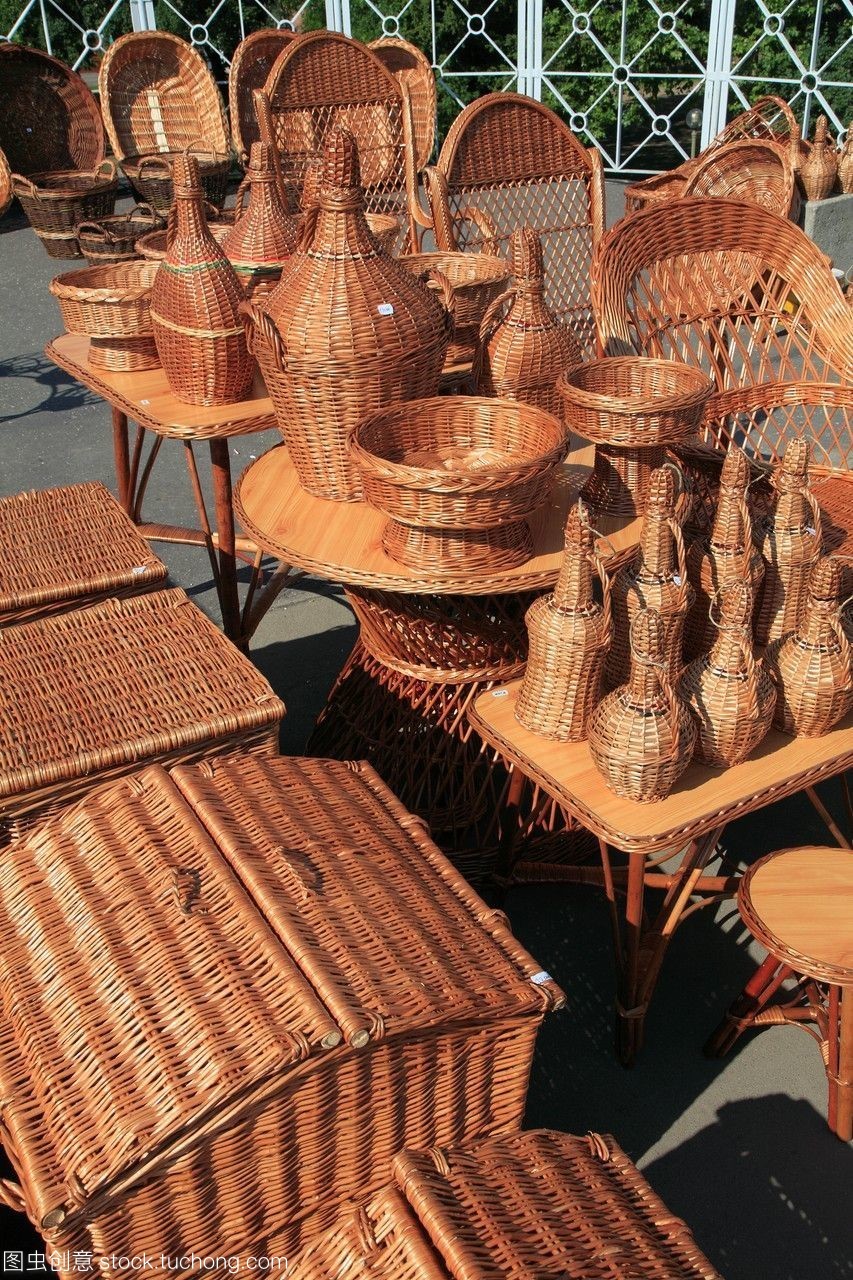 匈牙利塞格德柳条多功能茶台 手工艺与实用性的完美交融